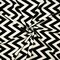 Black-White Poly Stretch Spandex Chevron Print Pleat Interlock Knit Fabric By the Yard